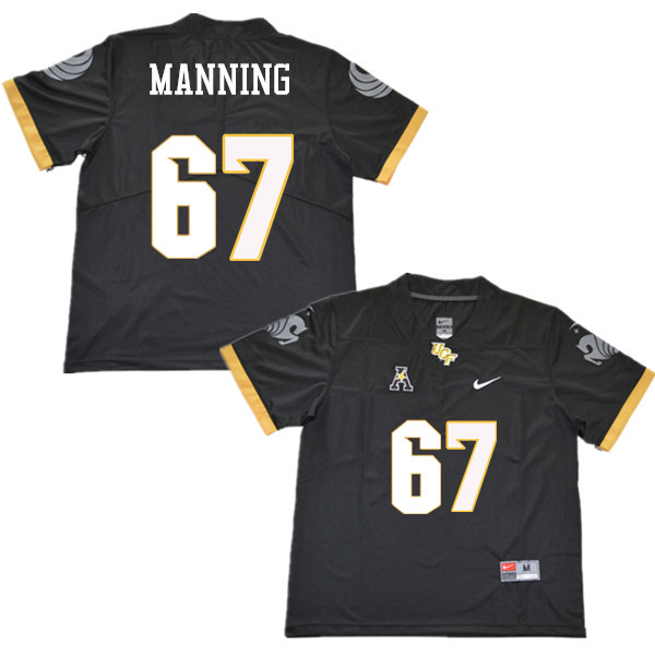 Men #67 Dillon Manning UCF Knights College Football Jerseys Sale-Black